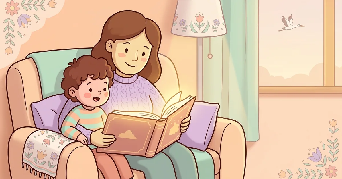 A Lithuanian family abroad reading together
